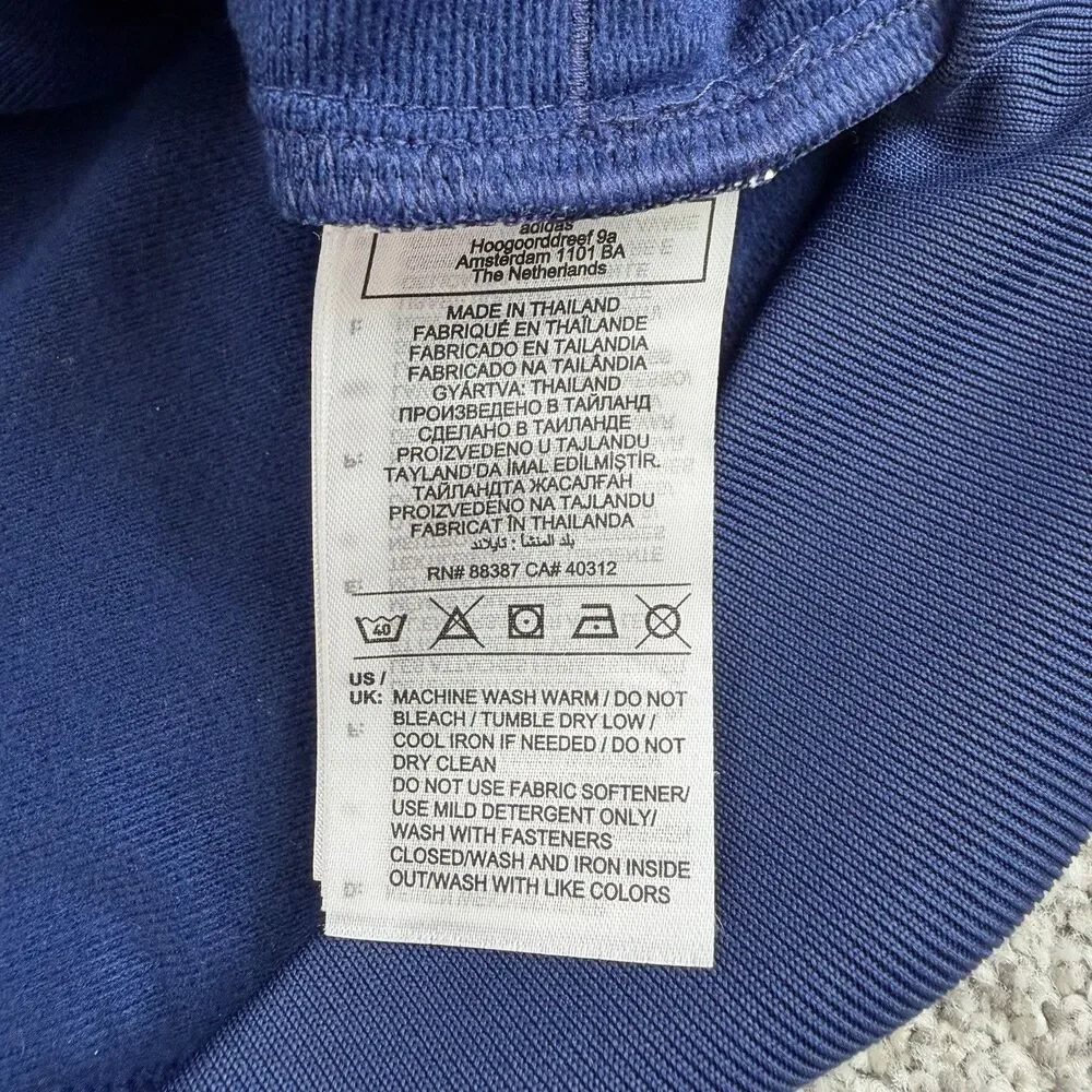 adidas Dayready Tracktop Mens Full Zip Jacket Casual Athletic Blue Size XL